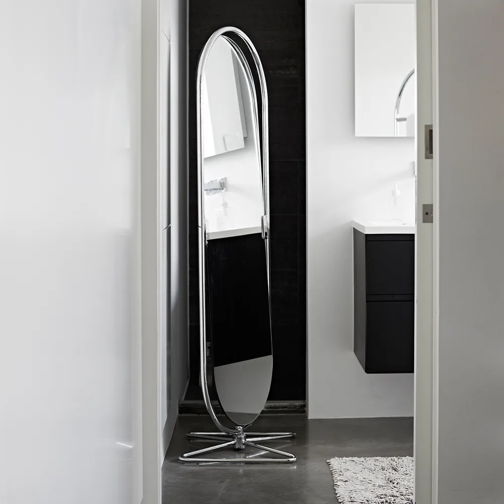 Panton System 123 golvspegel, Krom Verpan