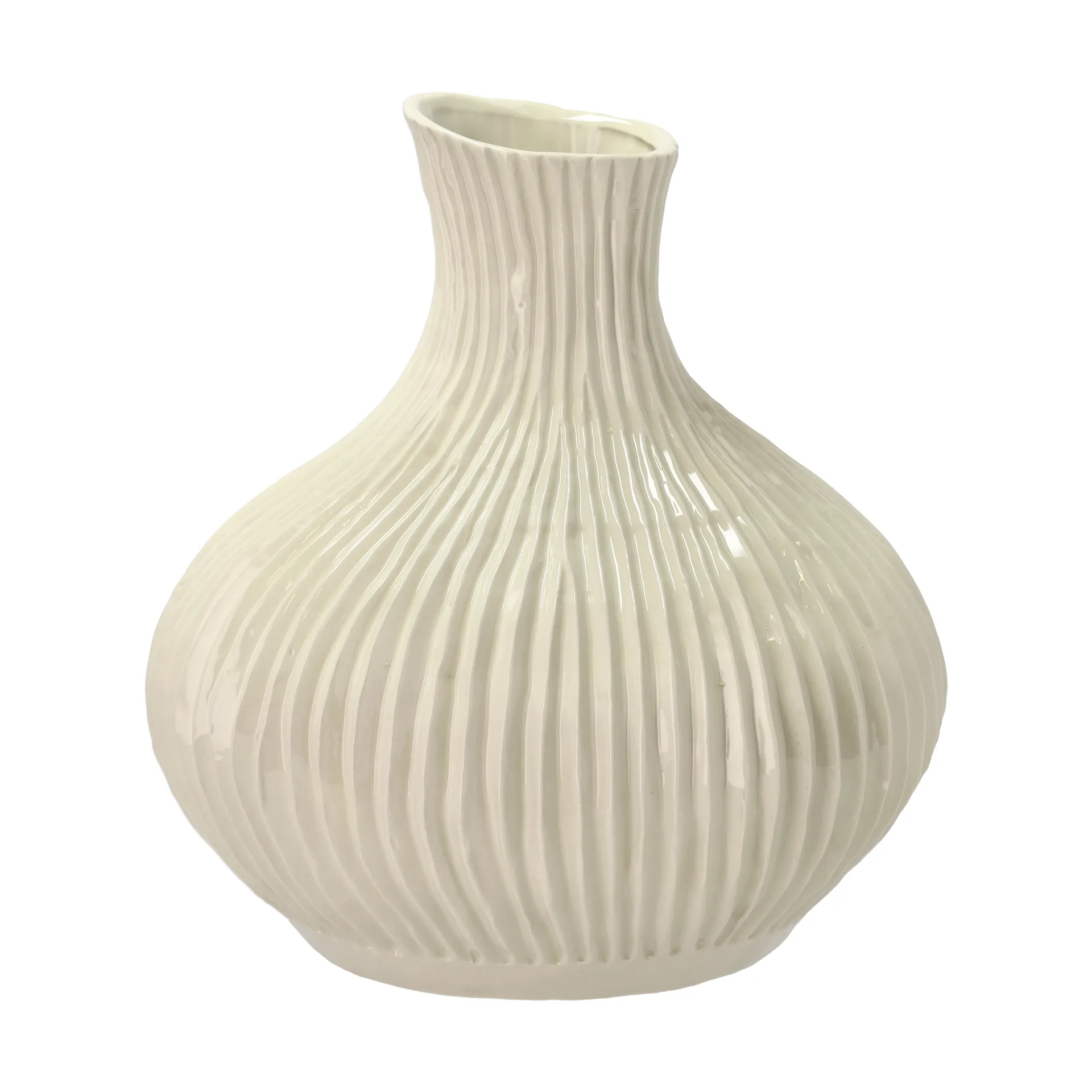 Eik vas 28xØ27 cm, Gräddvit Villa Collection
