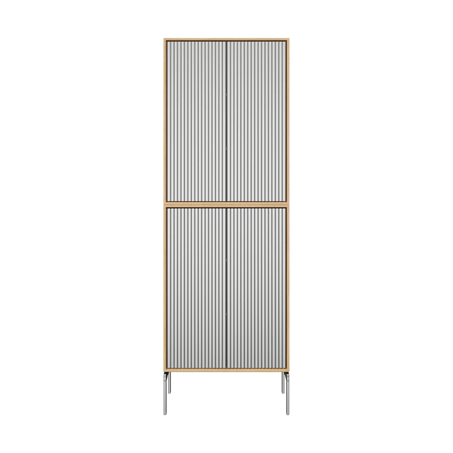 Vipp Cabinet H4 skåp med ben, Light oak, doors Vipp