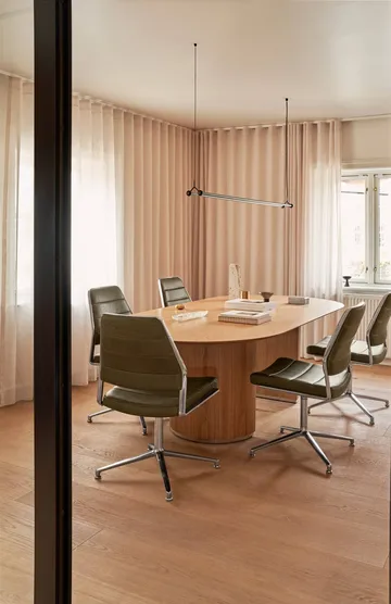 Vipp454 Swivel chair kontorsstol - Wavy-polished aluminium - Vipp