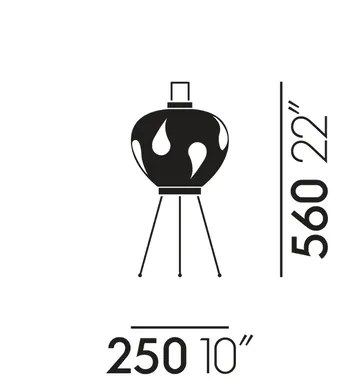 Akari 3AD bordslampa - Vit-Svart-Orange - Vitra