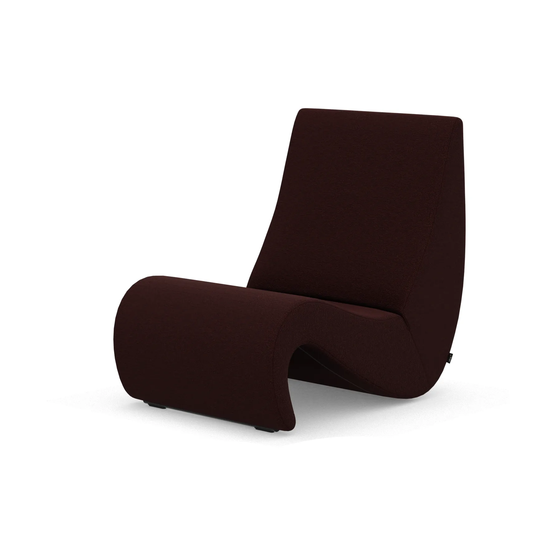 Amoebe fåtölj, Cento dark red melange Vitra