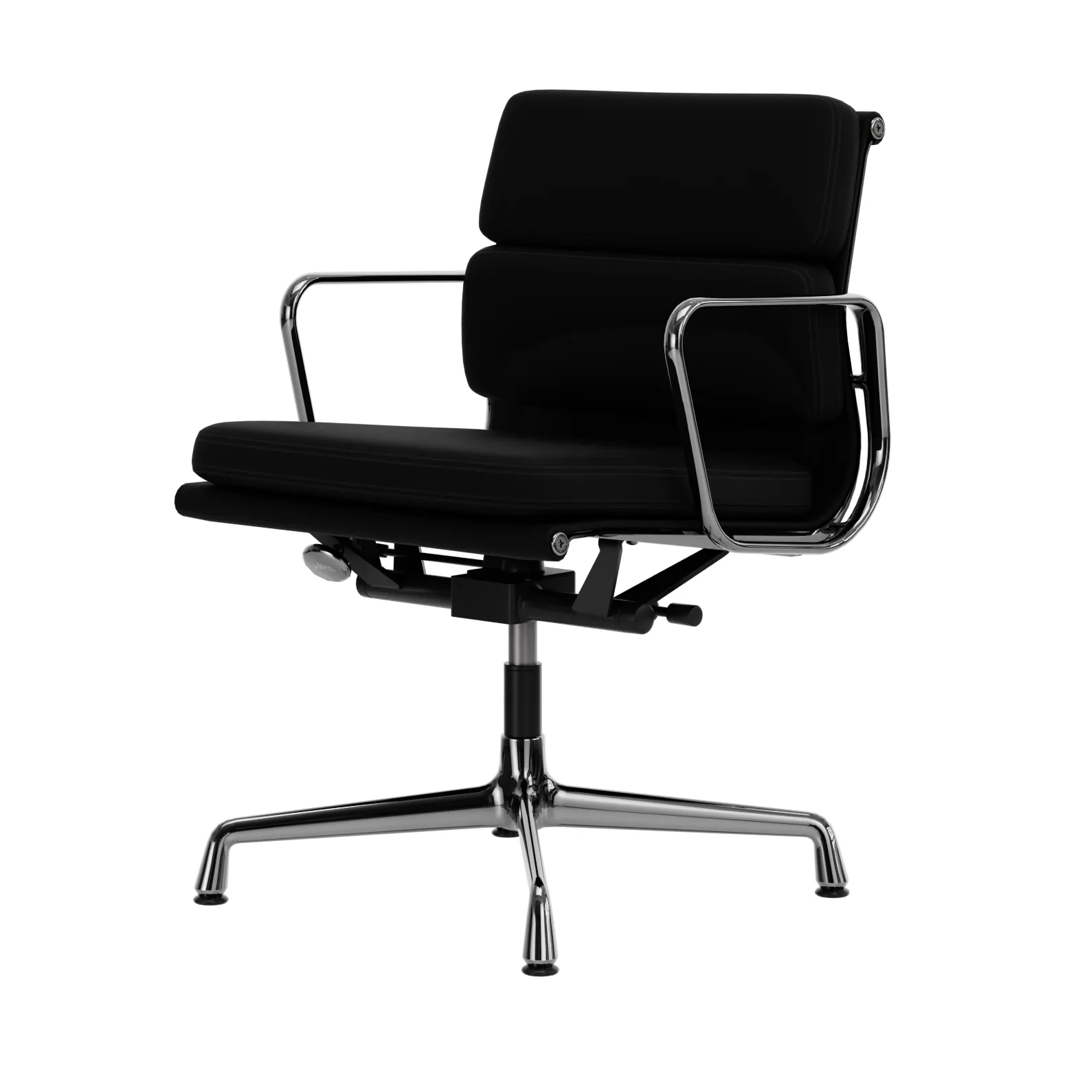 EA 231 Soft Pad Chair kontorsstol felt glides, 66 nero leather L50-polished Vitra