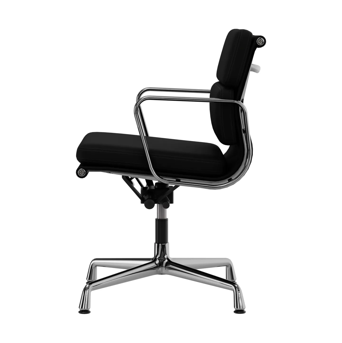 EA 231 Soft Pad Chair kontorsstol felt glides, 66 nero leather L50-polished Vitra