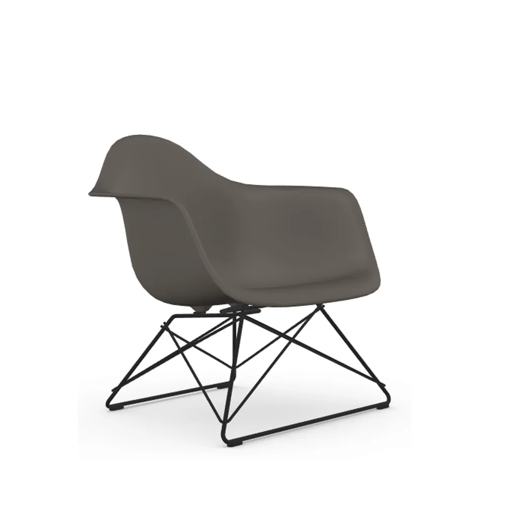 Eames plastic armchair LAR fåtölj, Granite grey-Black Vitra