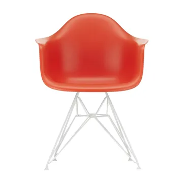 Eames Plastic Armchair RE DAR stol - 03 poppy red-white - Vitra