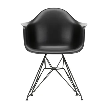 Eames Plastic Armchair RE DAR stol - 12 deep black-black - Vitra