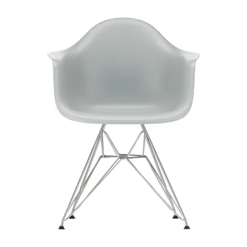 Eames Plastic Armchair RE DAR stol - 24 light grey-chrome - Vitra