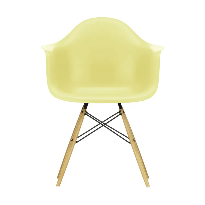 Eames Plastic Armchair RE DAW stol - 92 citron-golden maple - Vitra