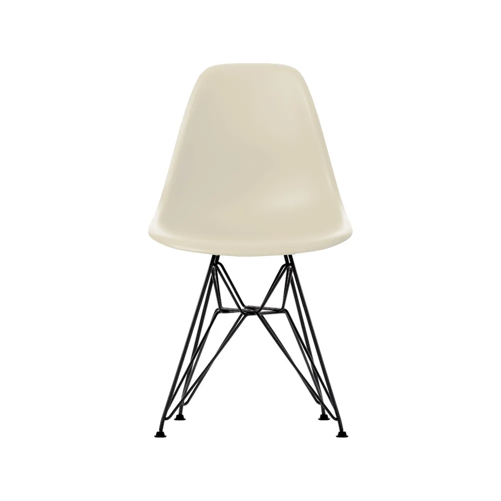 Eames Plastic Side Chair RE DSR stol, 11 pebble-basic dark Vitra