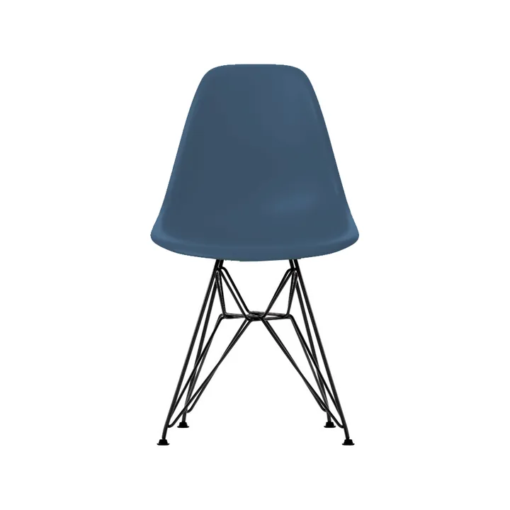 Eames Plastic Side Chair RE DSR stol - 83 sea blue-basic dark - Vitra