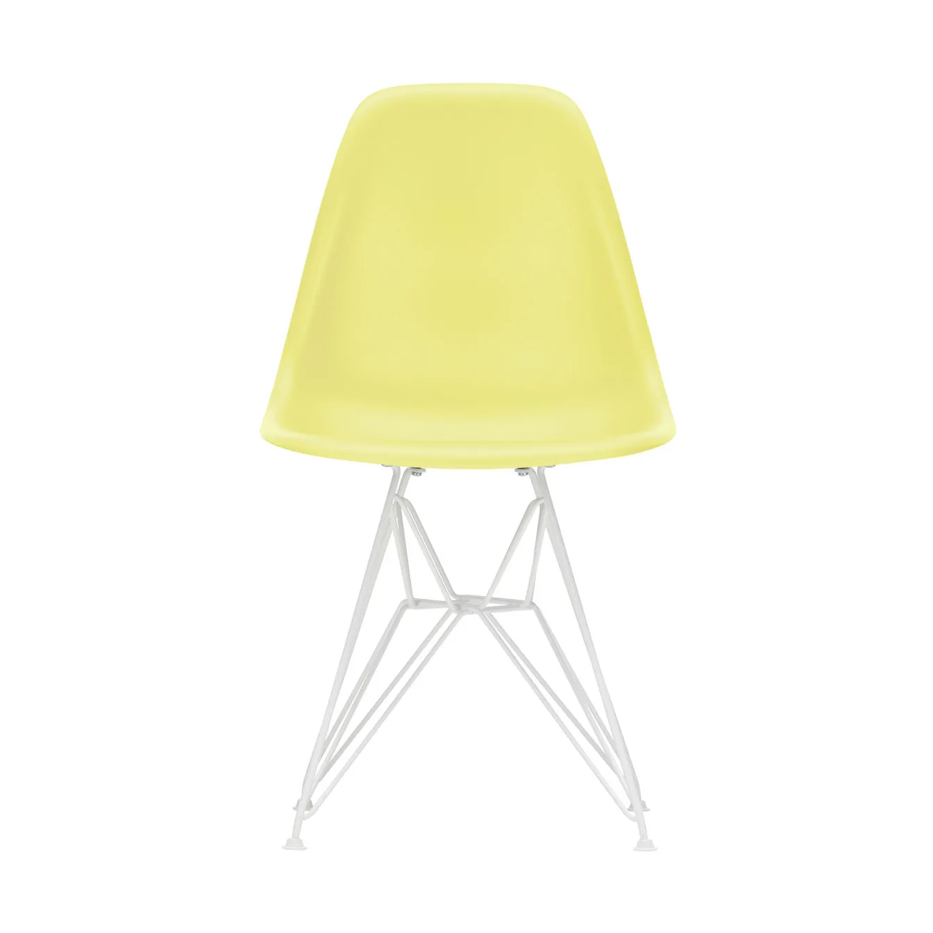 Eames Plastic Side Chair RE DSR stol, 92 citron-white Vitra