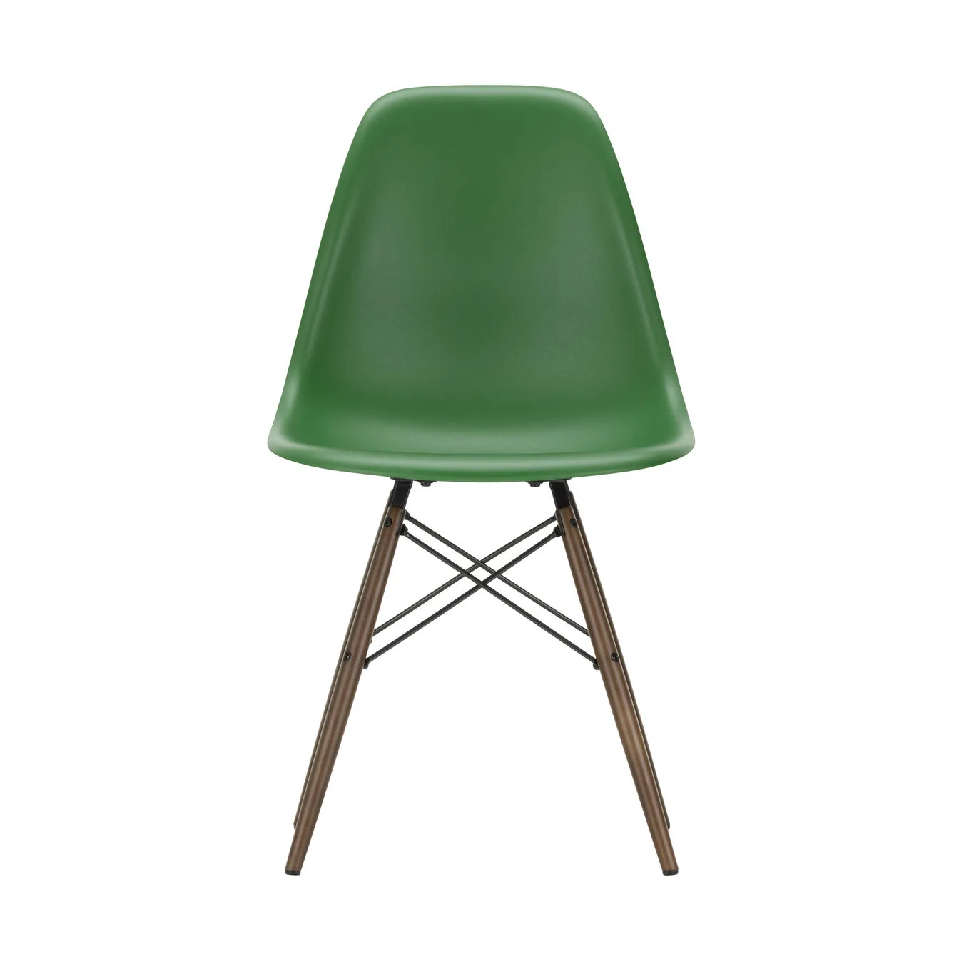 Eames Plastic Side Chair RE DSW stol, 17 emerald -dark maple Vitra