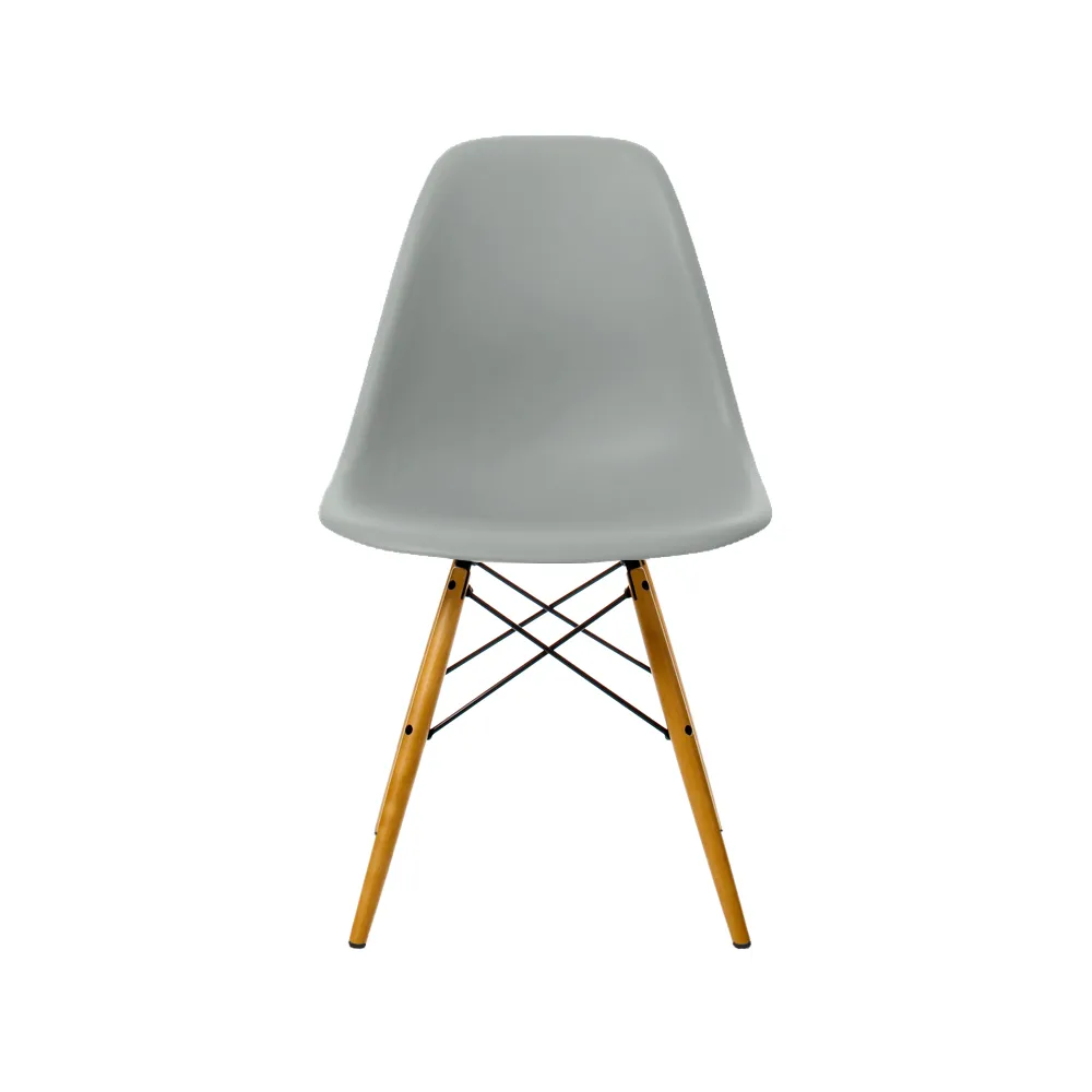 Eames Plastic Side Chair RE DSW stol, 24 light grey-golden maple Vitra