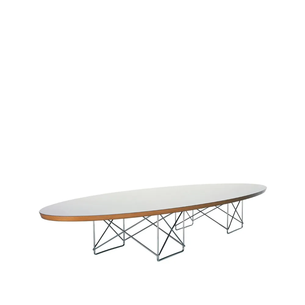 Elliptical soffbord, Vit-Kromstativ Vitra