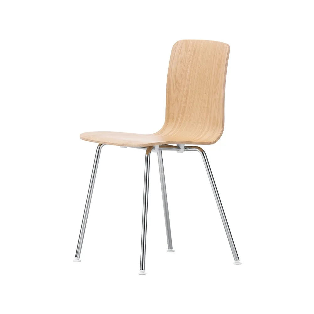 Hal ply tube stol, Oak nature-Chrome Vitra
