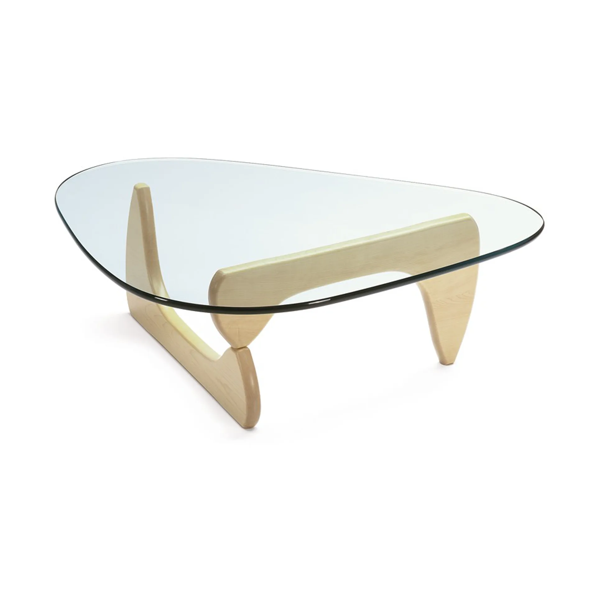 Noguchi coffee table soffbord glasskiva, Lönn Vitra