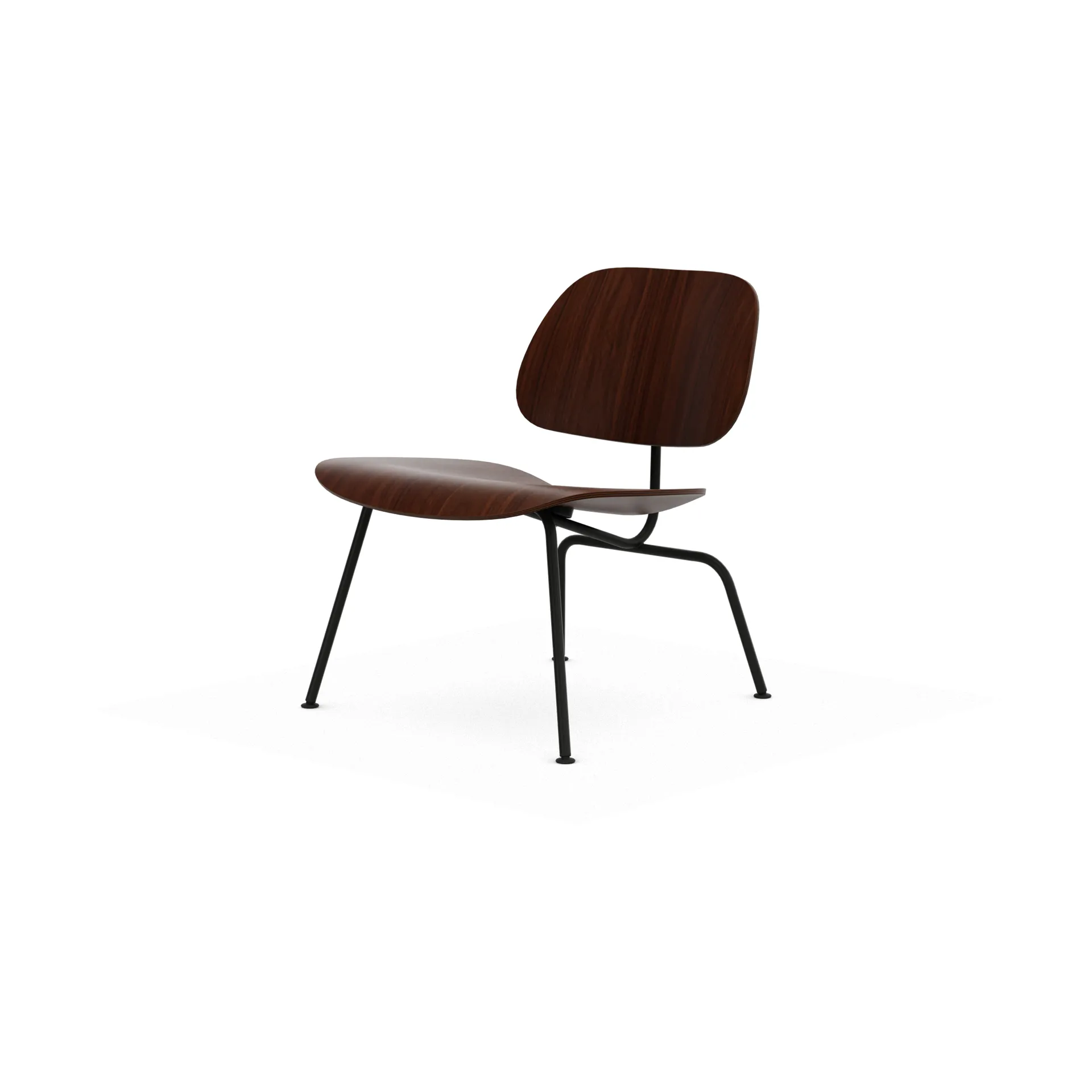 Plywood group LCM fåtölj, Valnöt-basic dark Vitra
