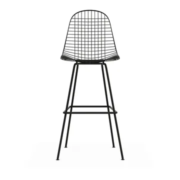 Wire Stool barpall - High Black - Vitra