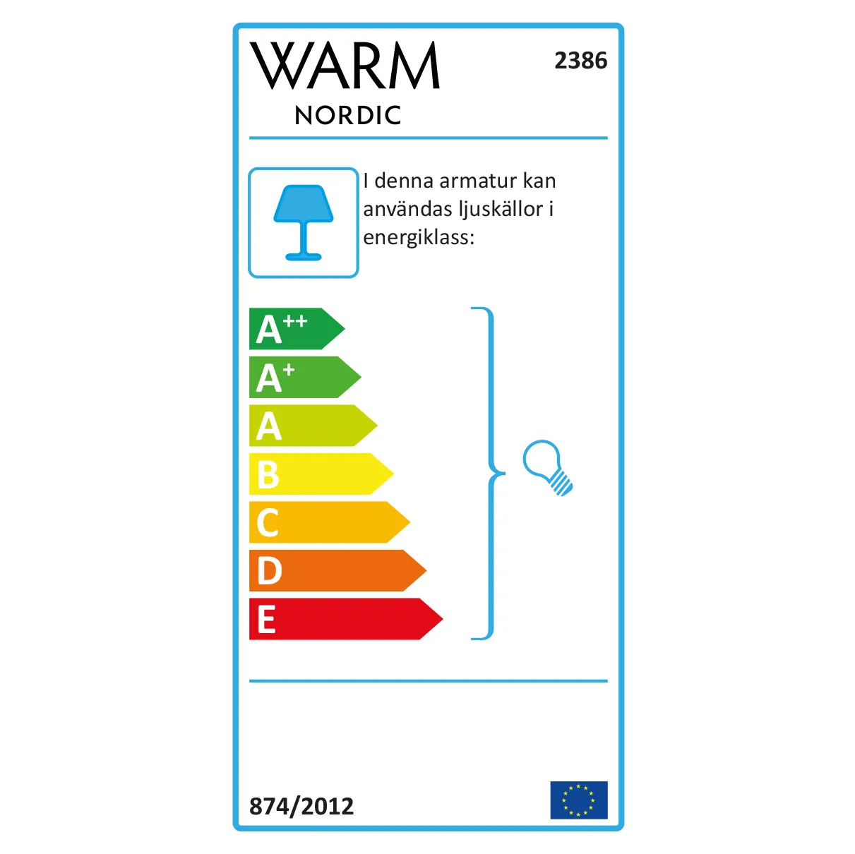 Ambience bordslampa, Sky grey Warm Nordic
