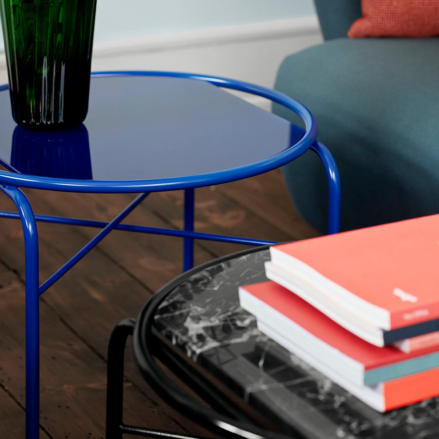 Secant soffbord Ø60 cm, Cobalt blue Warm Nordic