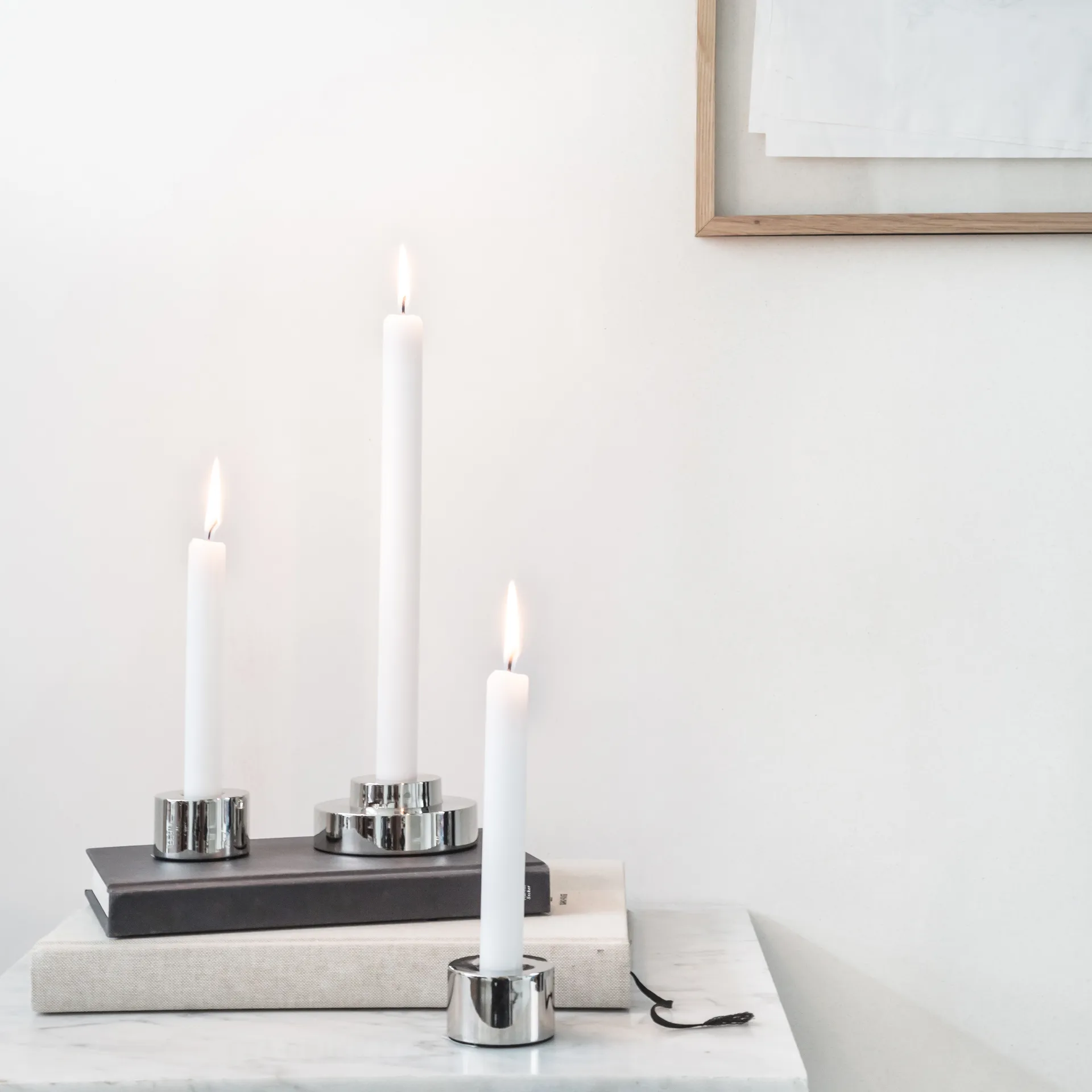Helix ljusstake 2-pack, Blank krom Watt & Veke