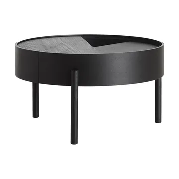 Arc soffbord Ø66 cm - svartmålad ask - Woud