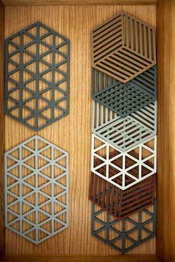 Hexagon grytunderlägg - Terracotta - Zone Denmark
