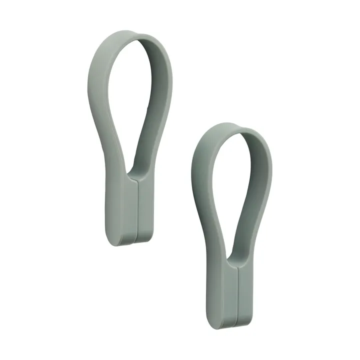 Loop handdukshängare magnet 2-pack - Matcha green - Zone Denmark