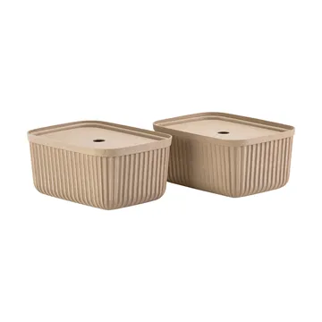 Pulp förvaringsbox 23x32 cm 2-pack - Natural Brown - Zone Denmark