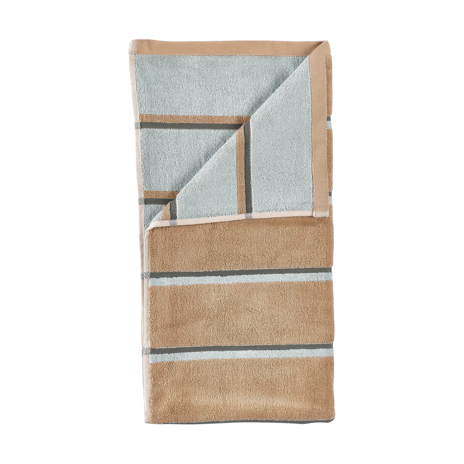 Sauna Handduk, Camel-ice blue-olive green, 70x140 cm Zone Denmark