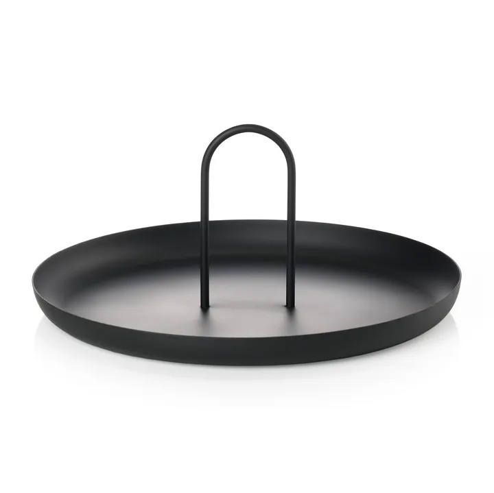 Singles bricka med handtag Ø20 cm - Black - Zone Denmark
