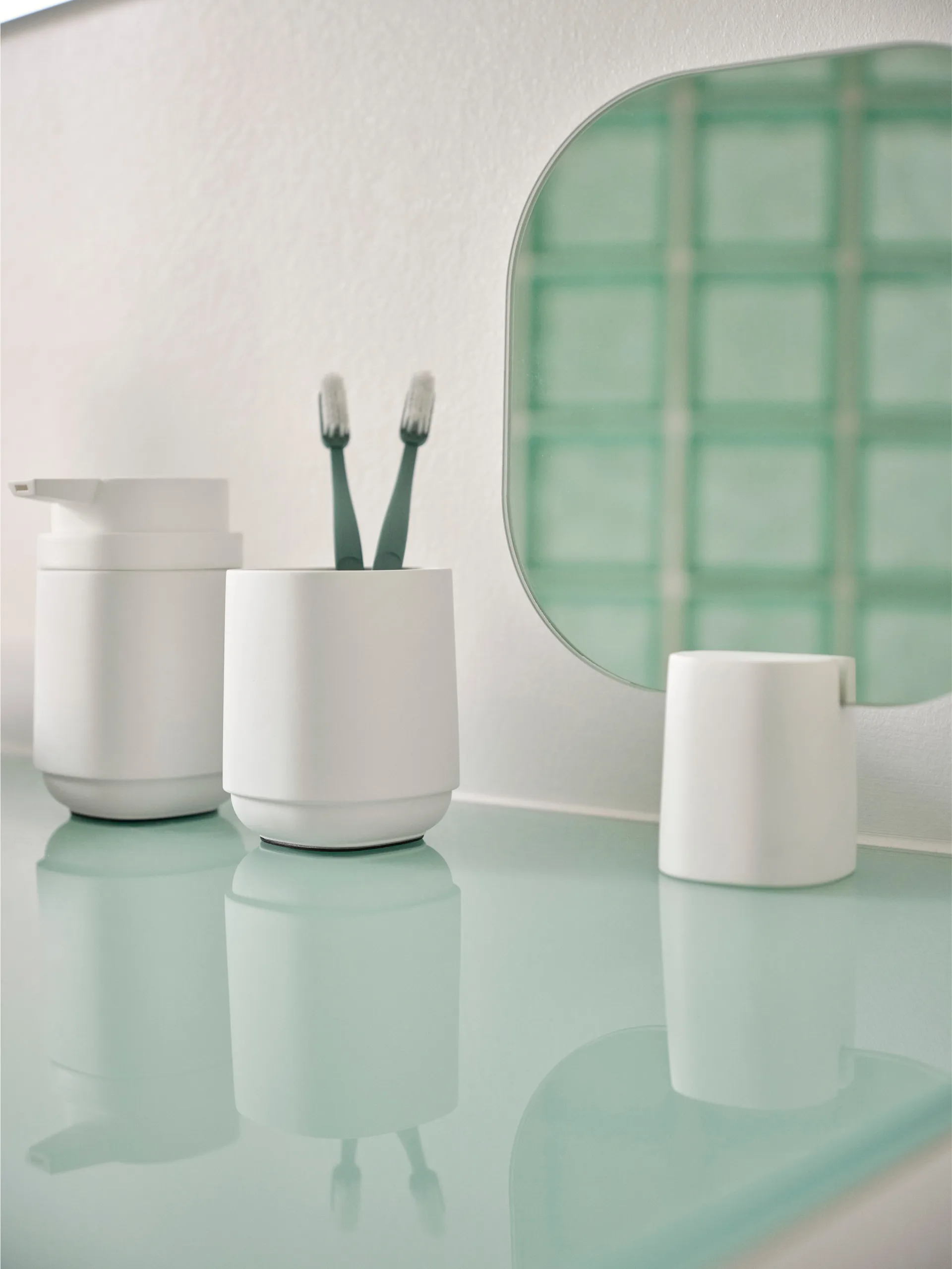 Time tandborstmugg 9,8 cm, White Zone Denmark