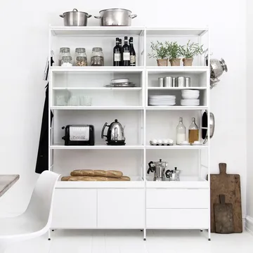 Molto 840 skåpmodul - vit, inkl. vit metallram - Zweed